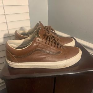 Old Skool Vans Brown Leather